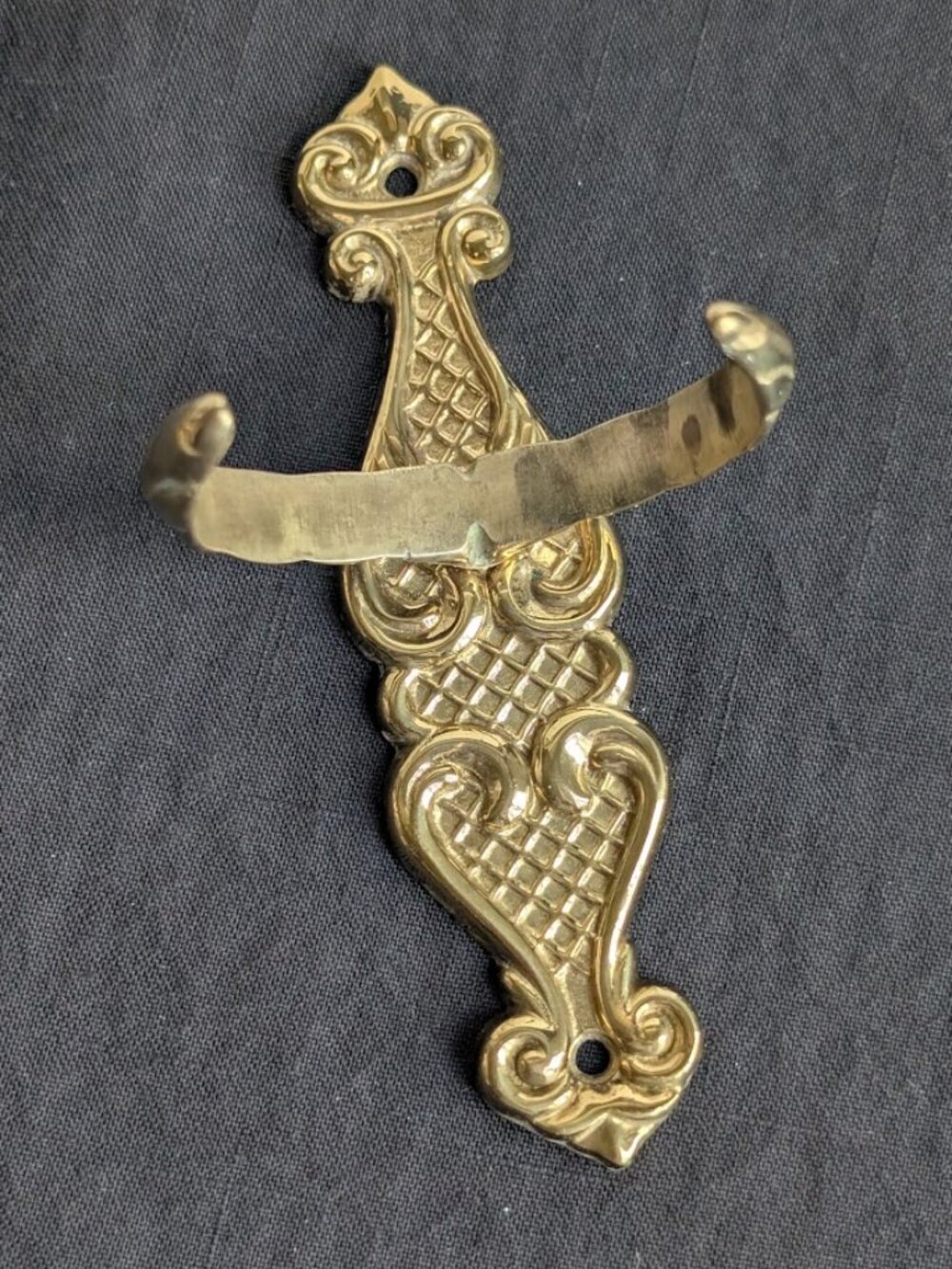Victorian Ornate Solid Brass VTG Bathroom Hardware Cup Holder